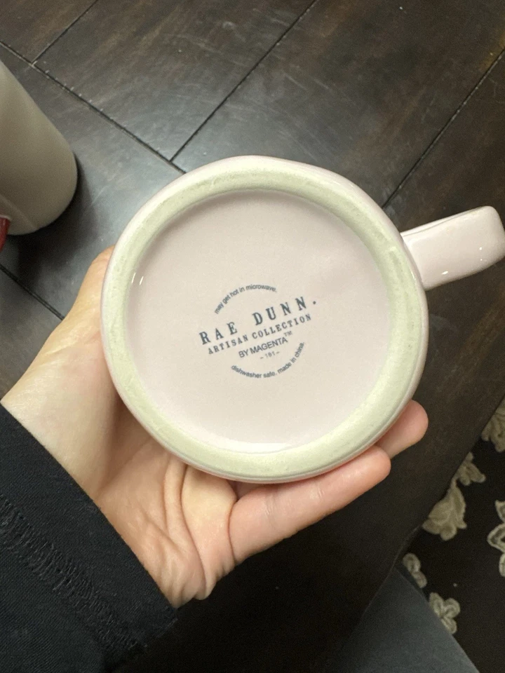 Rae Dunn XOXO Pink 4" Coffee Tea Mug Valentines Day Love HTF - Image 3 of 4