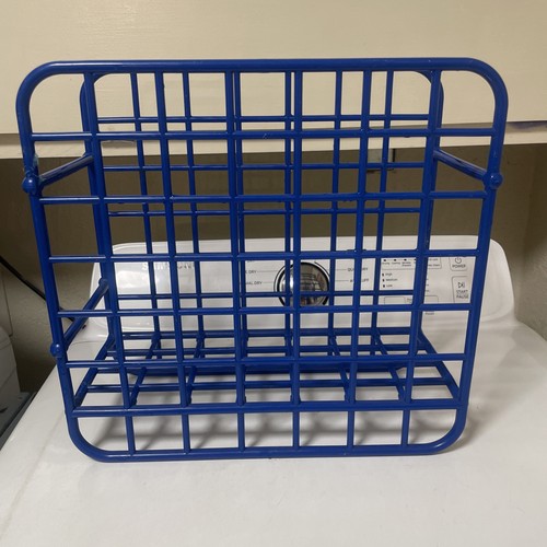 Vtg 1982 Blue Basic Line Catch All Record Magazine Holder Organizer Square Yaffa