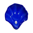 Fenton Cobalt Blue Slag Glass Shell Dish Scalloped Nautical Trinket Bowl USA