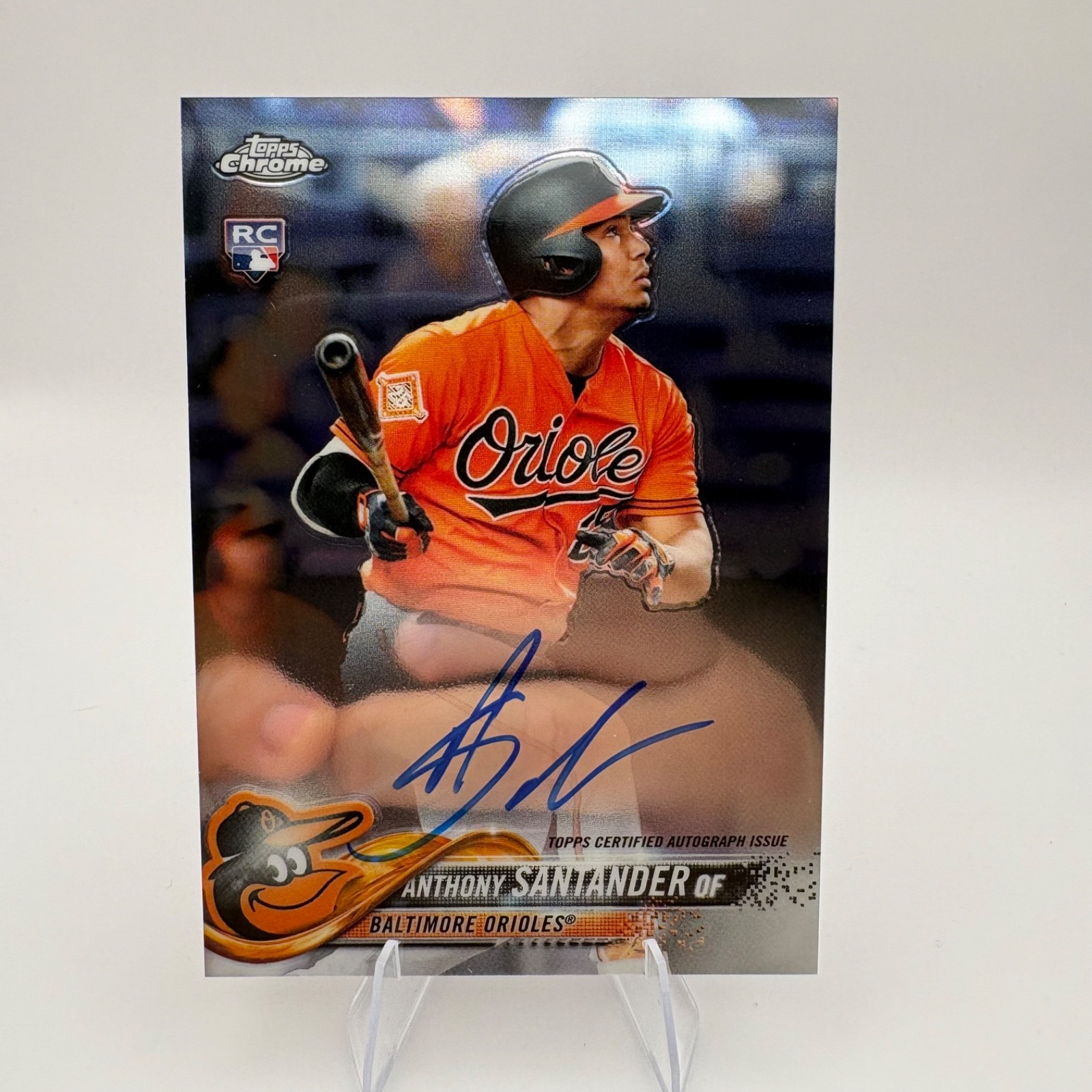 2018 Topps Chrome - Rookie Autographs - Anthony Santander #RA-ANS (AU, RC)