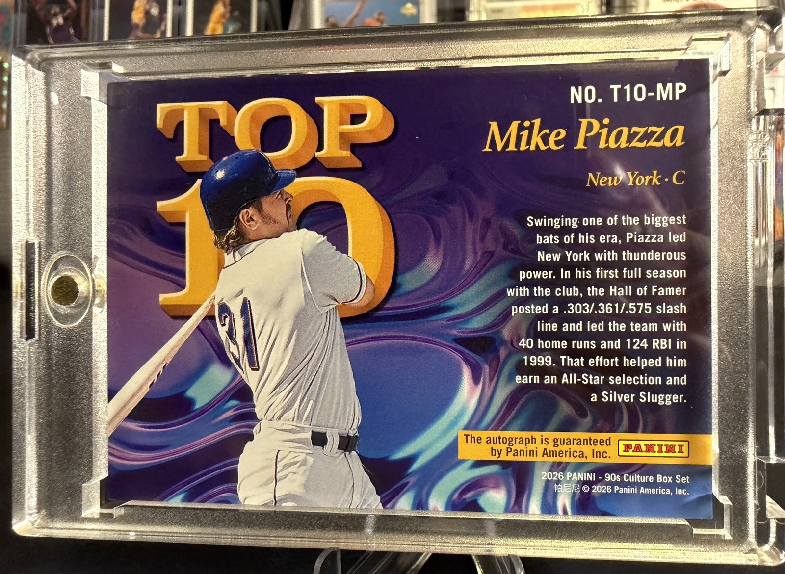 2026 Panini Top 10 Mike Piazza 1/1 Auto #T10-MP view 9