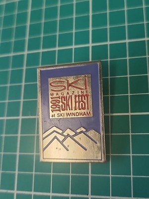 Vtg 1991 Ski Magazine Ski Fest At Ski Windham Silver Tone Lapel Pin