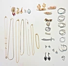 Lot 42 Piece Vintage Jewelry Costume or Unmarked wear repair scrap