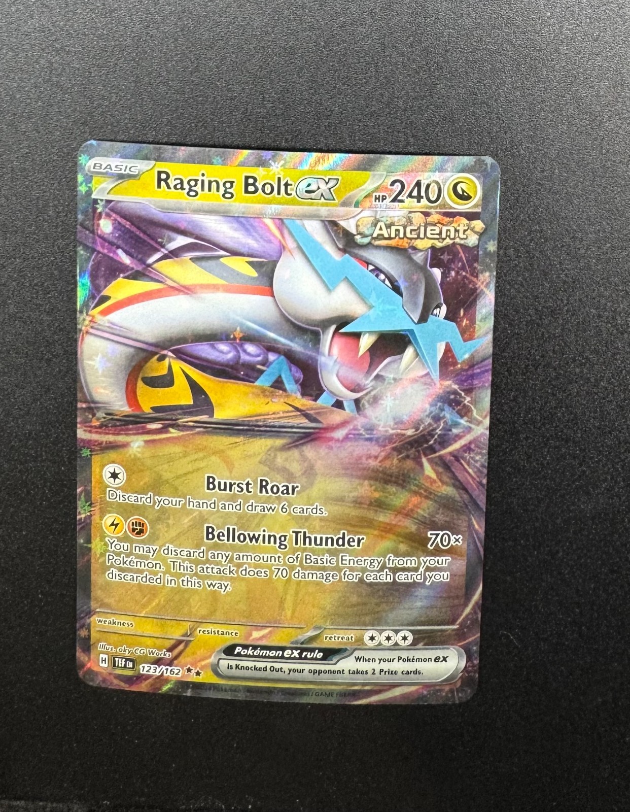 Raging Bolt ex 123/162 Double Rare - Pokemon TCG SV: Temporal Forces NM