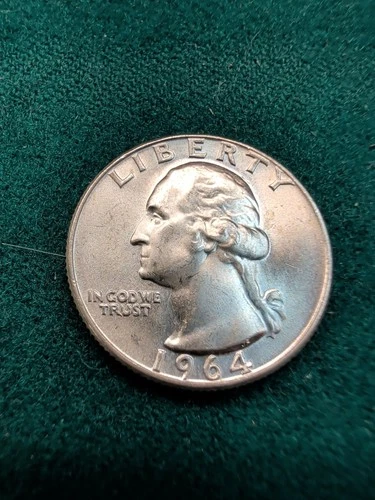 1964-D 25C Washington Quarter Uncirculated Beautiful Quarter