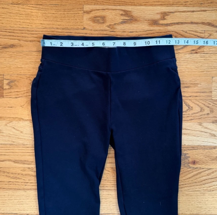 Leggings Ann Taylor LOFT Petite XS Azul Marino Tobillo Ponte Tejido Foto 2 de 4