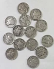 Lot of Mercury Silver dimes - 14 in lot - coin collector