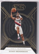 2024-25 Panini Noir NBA Basketball No. 61 Scoot Henderson Gold 5/10
