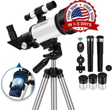 Telescopios port tiles de 70 mm de apertura con 3 oculares y altura ajustable US