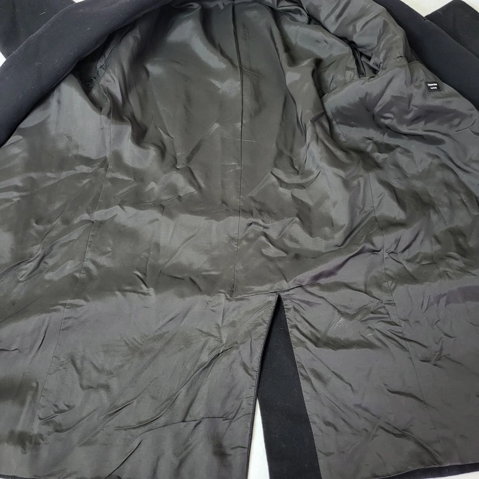 HUGO BOSS Men's Black Wool Cashmere Overcoat Size 42R Classic Topcoat Y2K Coat - Image 2 of 4