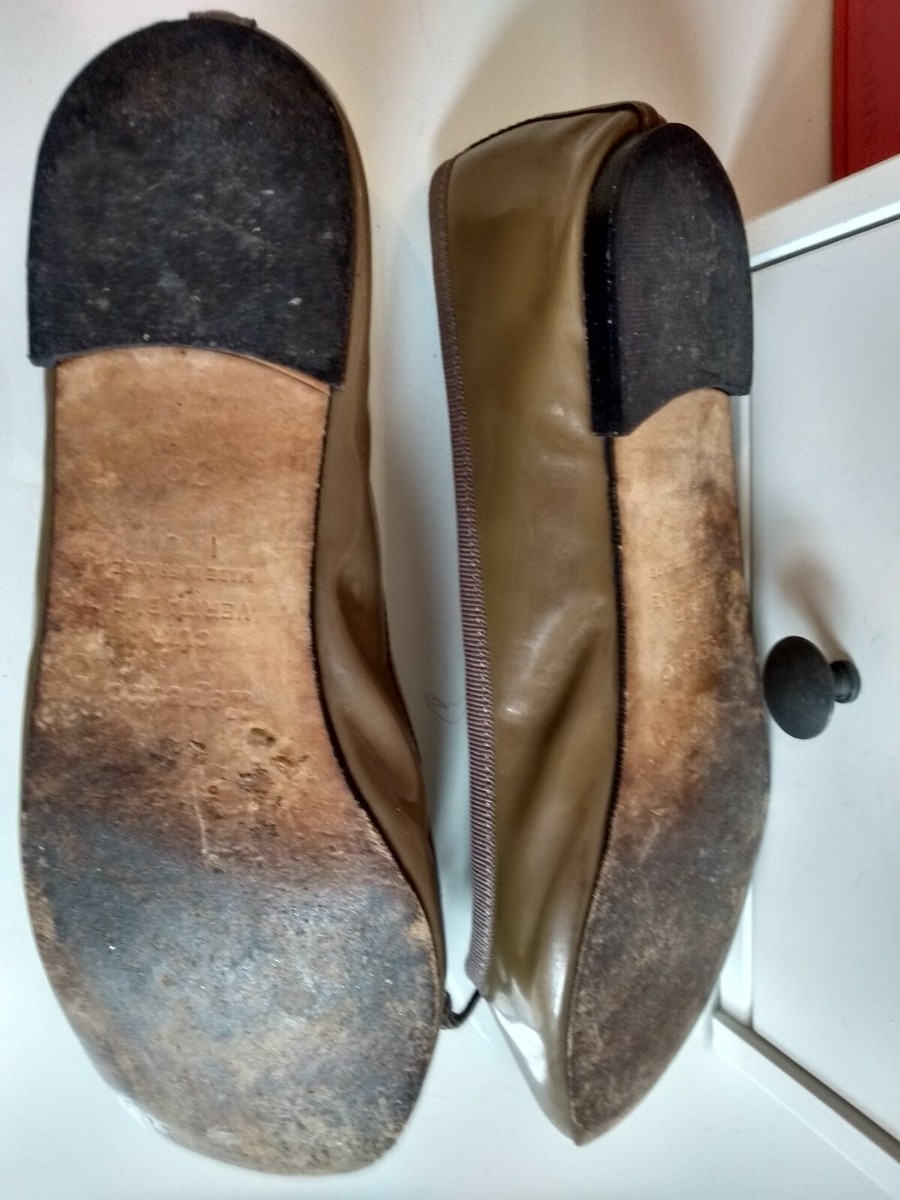 Ballerines Repetto Vernies Taupe - Modèle Cendrillon Taille 39, Occasion
