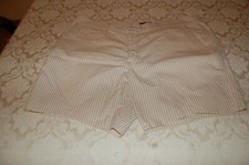 Friendly, men's bermuda shorts, beige blue stripe, cotton, size 60, used