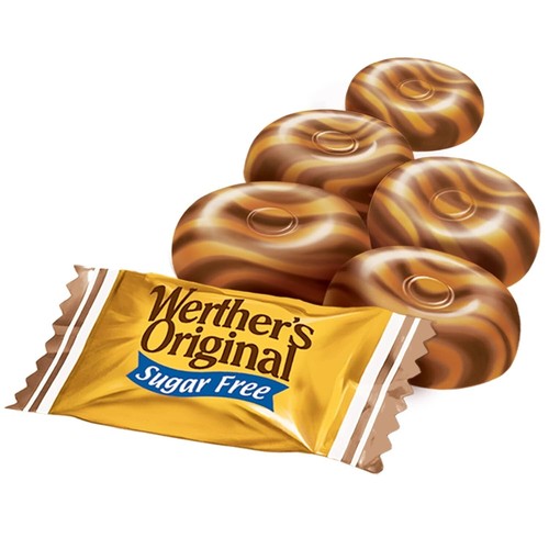 Hard Sugar Free Caramel Chocolate Candy, 2.35 Oz Bags Pack of 12 - Picture 4 of 6