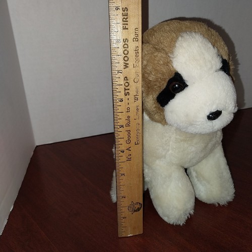 Peluche cane cucciolo bianco marrone Etone San Bernardo 1985 - Foto 8 di 8