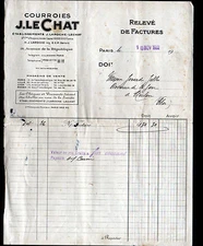 PARIS (XI°) BELT FACTORY "J. LECHAT & LAROCHE" in 1932