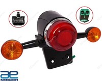 Schwarz Blinker RüCklicht + Halterung FüR Royal Enfield Neu Klassisch Reborn 350