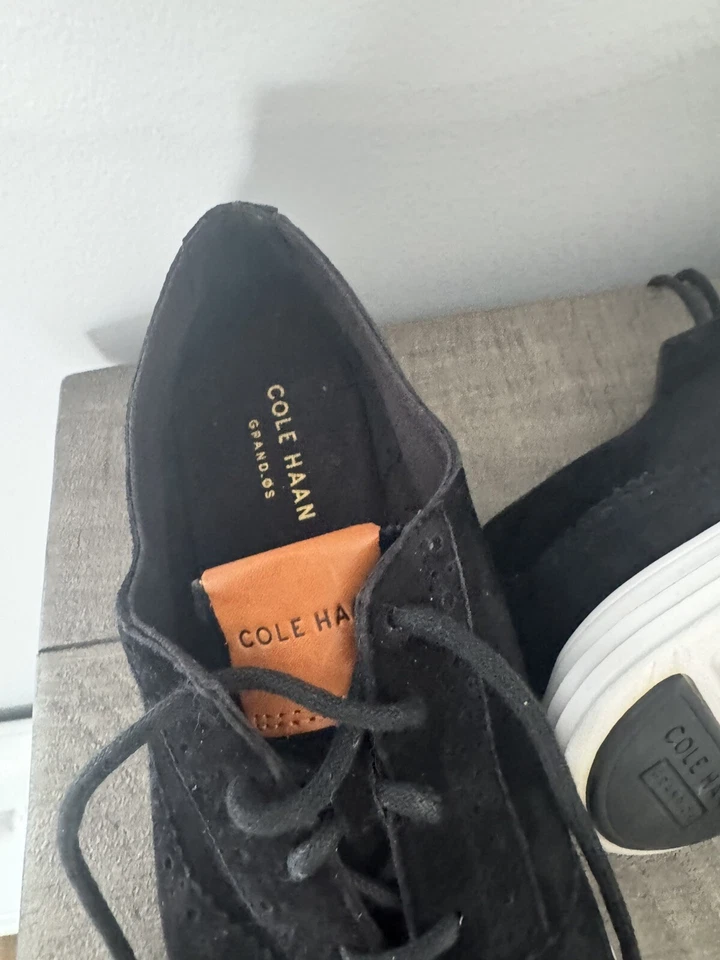 Cole Haan Punta de Ala Grand OS Misha Negro Gamuza Oxford Mujer Tenis Zapatos Talla 6 Foto 2 de 4