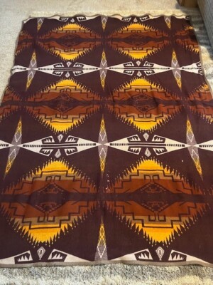 Rare, Oregon City, Indian Trader Blanket, Pattern Seldom Seen, 1921 Label