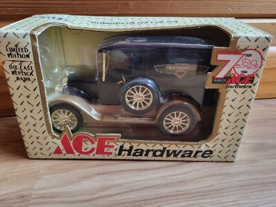 #ad Vintage 1994 ERTL Ace Hardware Chevrolet Delivery Van 1:25 scale Coin Bank $13.49