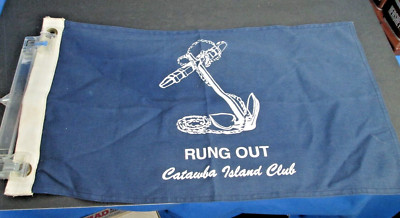 Catawba Island Club (CIC) ''Rung Out'' Boat Ship Burgee Flag Port Clinton Ohio USA