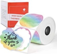 1Roll Phomemo Circle Thermal Label Paper1.96" x 1.96" for M110/M200/M220 Printer