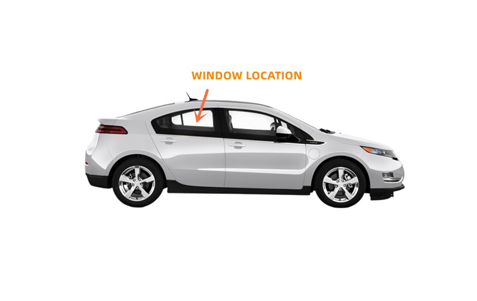 Passenger/Right Rear Door Window Glass For 2011-2015 Chevrolet Volt ...
