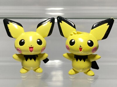 Pichu, Pichu Bros Tufty Hair A.2(H1.5'')Pokemon Monster Nintendo Tomy Figure Toy.