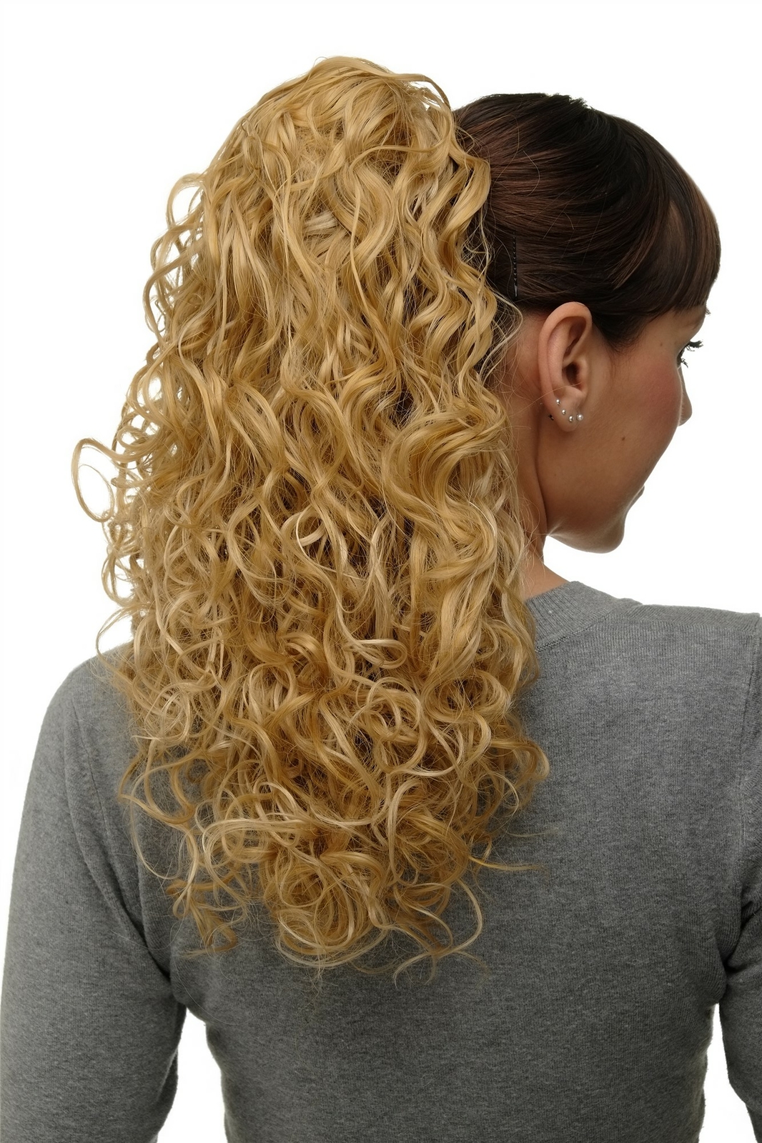 Voluminous Blonde Mix Curly Ponytail Hairpiece 45cm NC002-611B