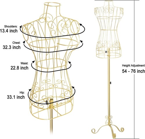 Metal Steel Maniquine with Stand, Manikin Torso with Detachable - Picture 4 of 36