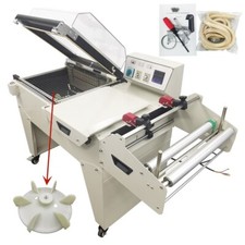 220V 2-In-1 Automatic Heat Shrinking Machine Sealing Cutting No Shrink Film