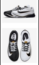 nike zoom fly black white gold