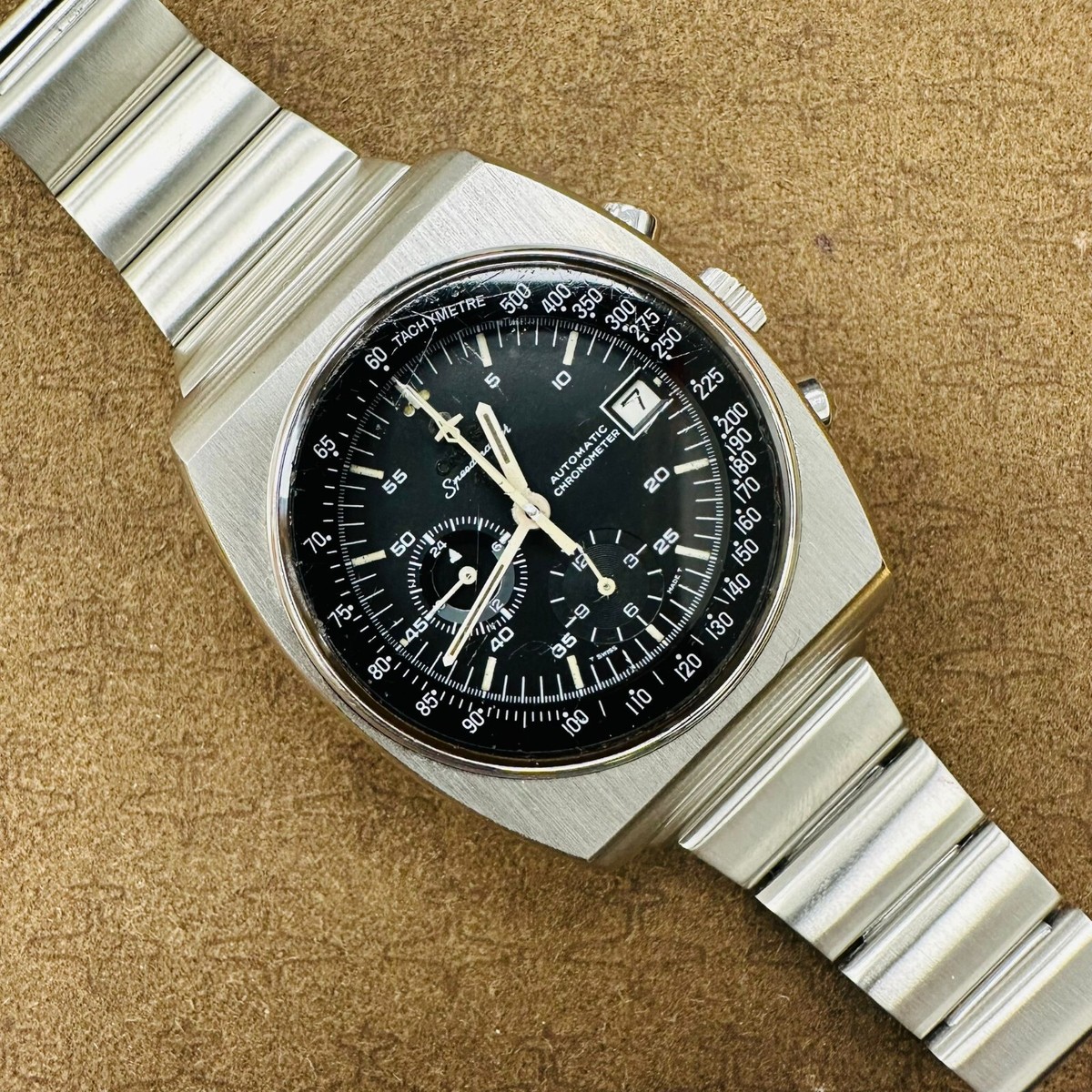 OMEGA - 378.0801 Speedmaster 1973 Black Dial Pre-Owned Men's Watch