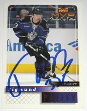 ZIGMUND PALFFY SIGNED UPPER DECK MVP STANLEY CUP EDITION KINGS CARD AUTOGRAPH!!