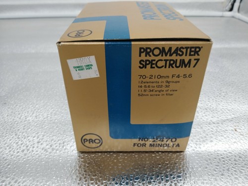 Promaster Spectrum 7 70-210mm f4-5.6 for Minolta. Mint!!!!! - Picture 6 of 6