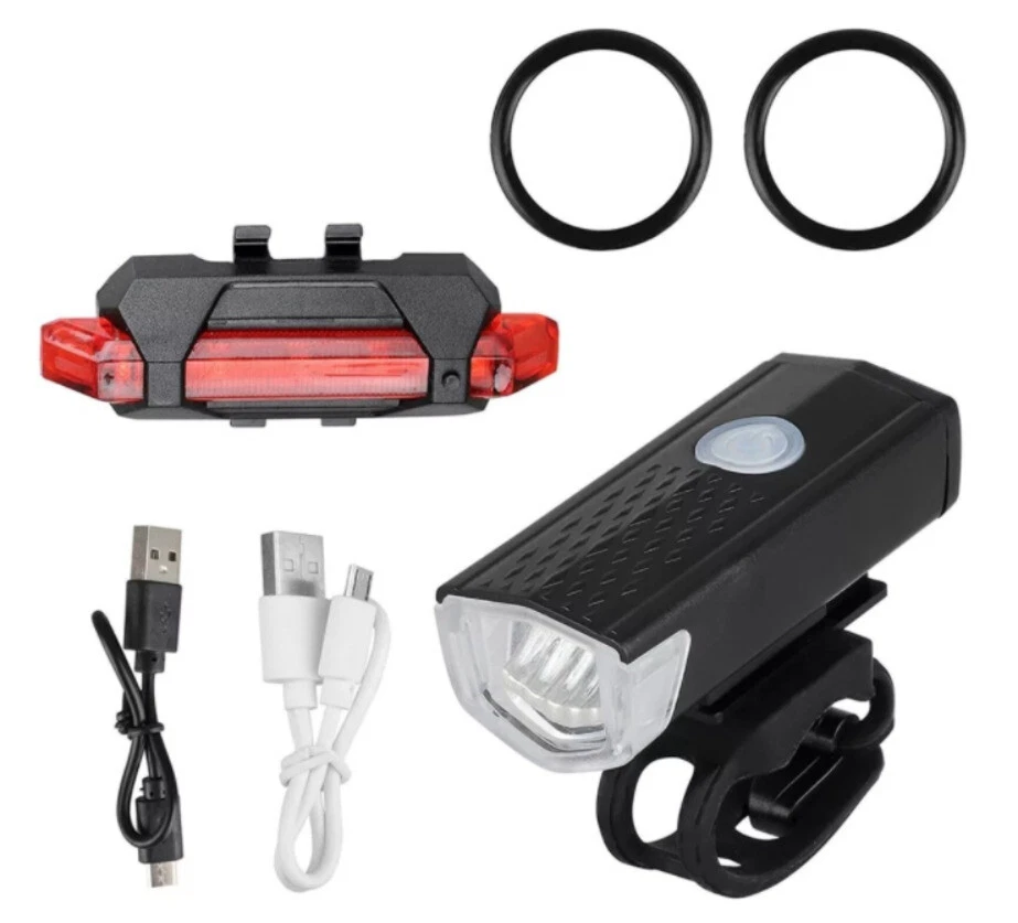rechargeable bike lights ebay