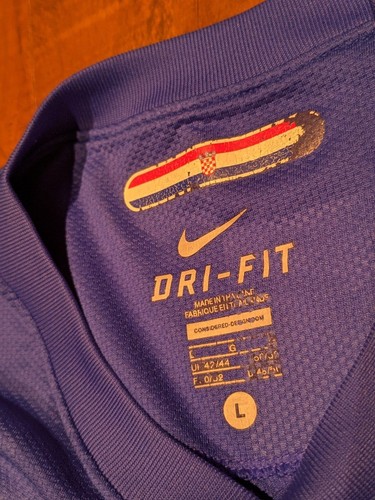 Nike Authentic Croatia 2010-2011 Away Football Shirt Jersey #4 Mens Large Blue - Picture 3 of 11
