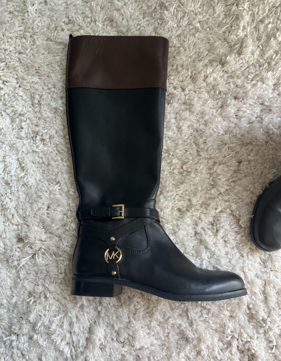 Tall Boots Michael Kors Preston Two Tone Boots Michael Kors