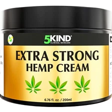 5Kind Hemp Cream Maximum Strength - Natural Relief Cream Rich in Hemp Oil