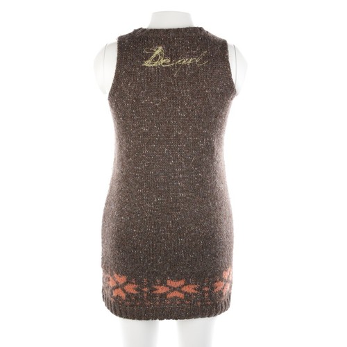 Gr Kleid Multicolor Desigual Damen Dress Braun L Wollanteil Strickkleid Knit HxUwY5q4
