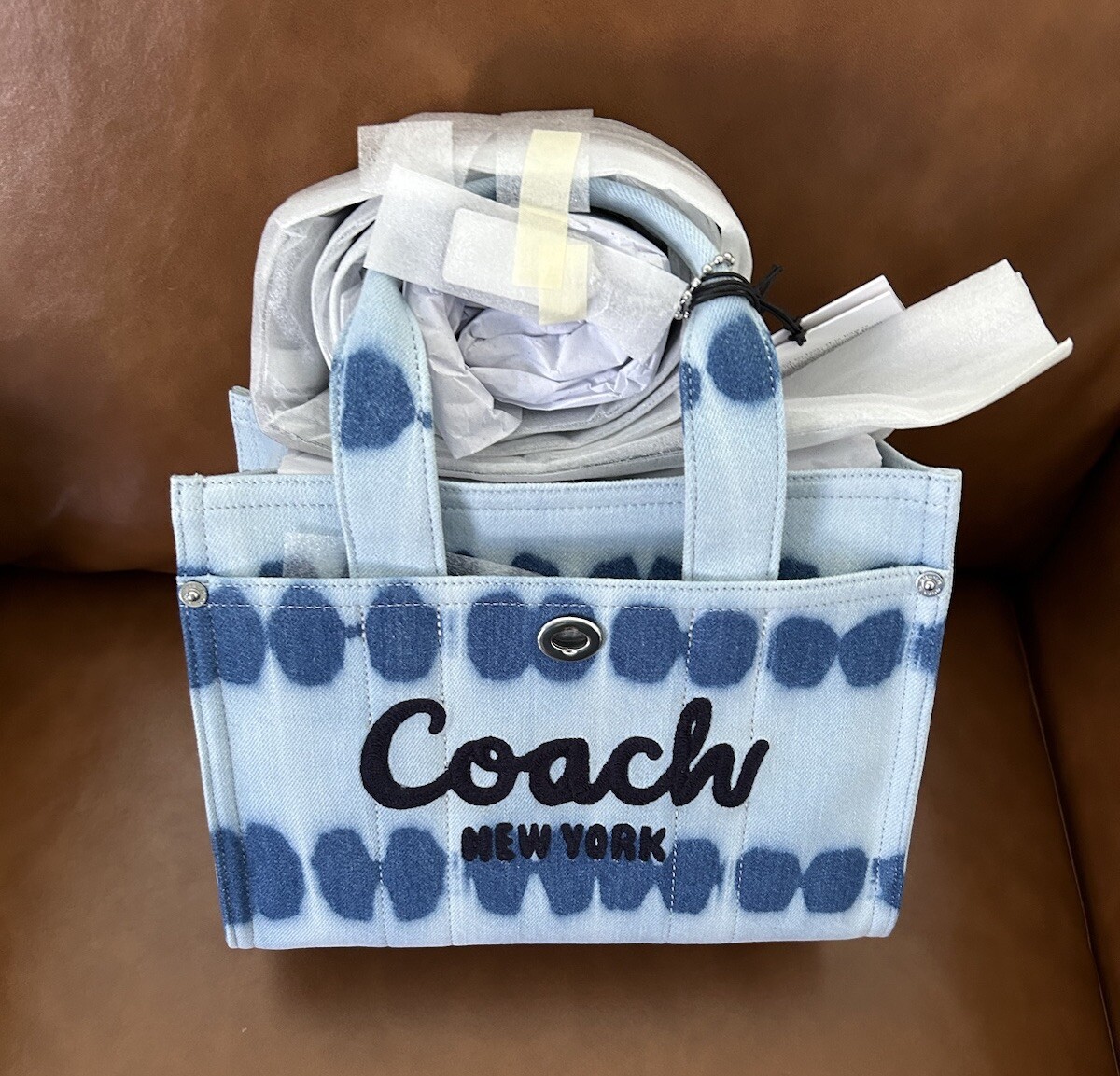 トートバッグ COYSEIO : 25SS / REVERSIBLE CHECK DENIM BAG (2COLORS) s-l1200.jpg