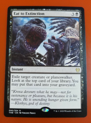 Eat to Extinction (Promo Pack) [Theros Beyond Death Promos] Lightly Played Foil