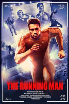 SDCC 2022 The Running Man Arnold Schwarzenegger 1987 Poster Print 24x36 Mondo