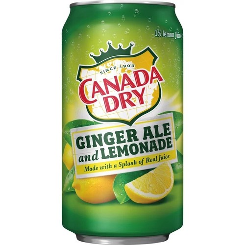 ๐ข New Exclusive Canada Dry Lemonade Real Juice With Ginger Ale Soda (2 Cans)
