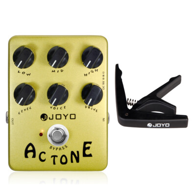 JOYO AC Tone Amplifier Guitar Pedal Analog British Rock Distortion +Guitar Capo