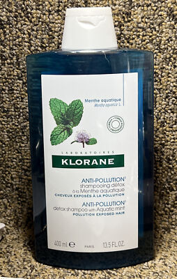 Klorane Anti-Pollution detox Shampoo with Aquatic Mint 13.5 fl oz