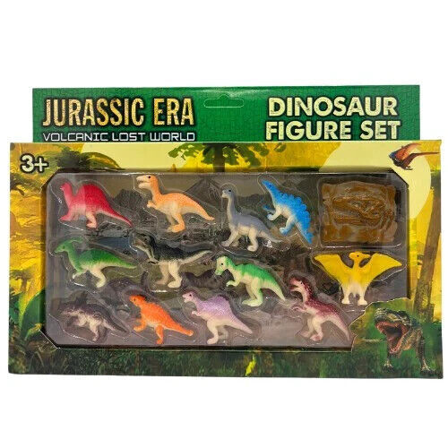 Jurassic Era Dinosaur Figure Set 12 Pack