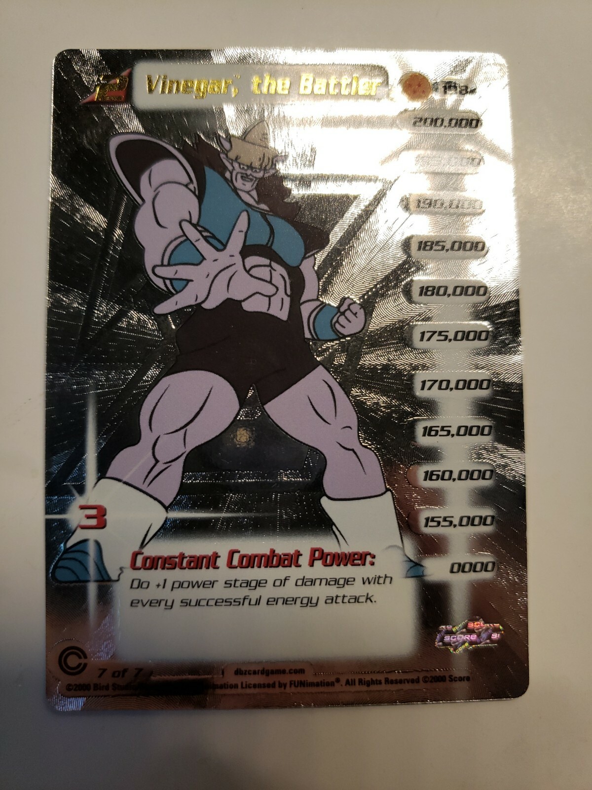 DBZ CCG Dragon Ball Z VINEGAR, THE BATTLER LV2 #198 Limted Foil Rare 00'