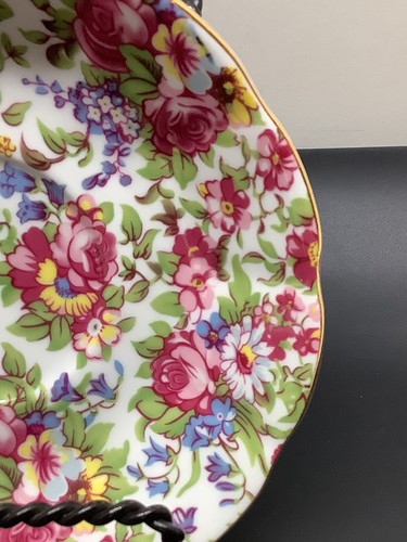 Royal Cotswolds by Godinger vintage chintz cup & saucer w/original sticker EUC - Picture 7 of 10