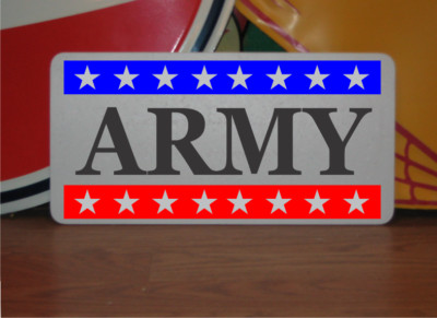 Army Metal Sign Red White & Blue Stars and Stripes USA Flag Design | eBay