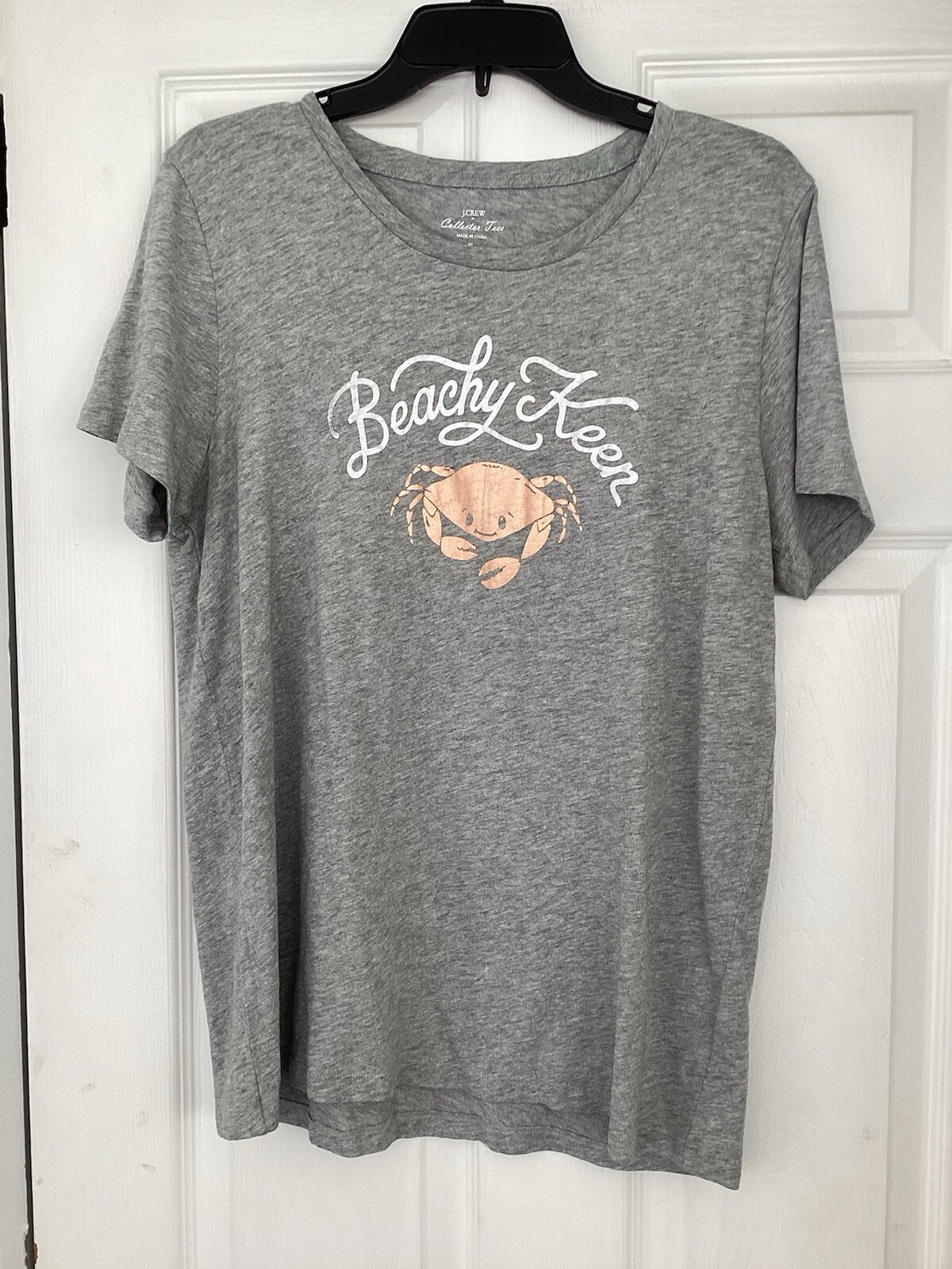 J. nuova con etichetta T shirt manica corta CREW "Beachy Keen" da collezione taglia XL